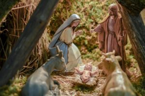 Photo of figurines portraying the nativity scene